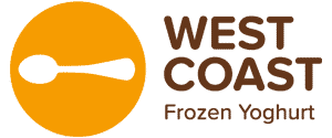 Het logo van westcoast frozen yoghurt